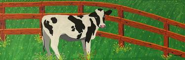 Print of Modern Cows Paintings by Sue Graef