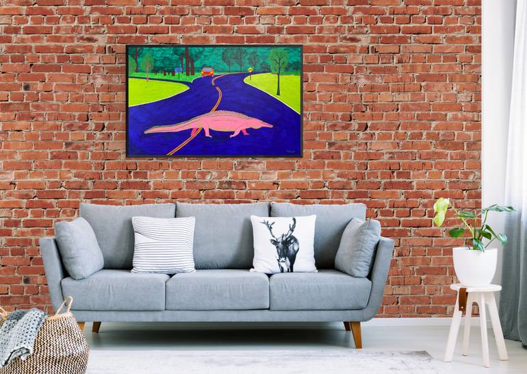 Original Expressionism Animal Painting by Sue Graef