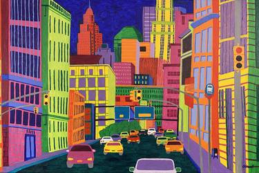 Original Expressionism Cities Paintings by Sue Graef