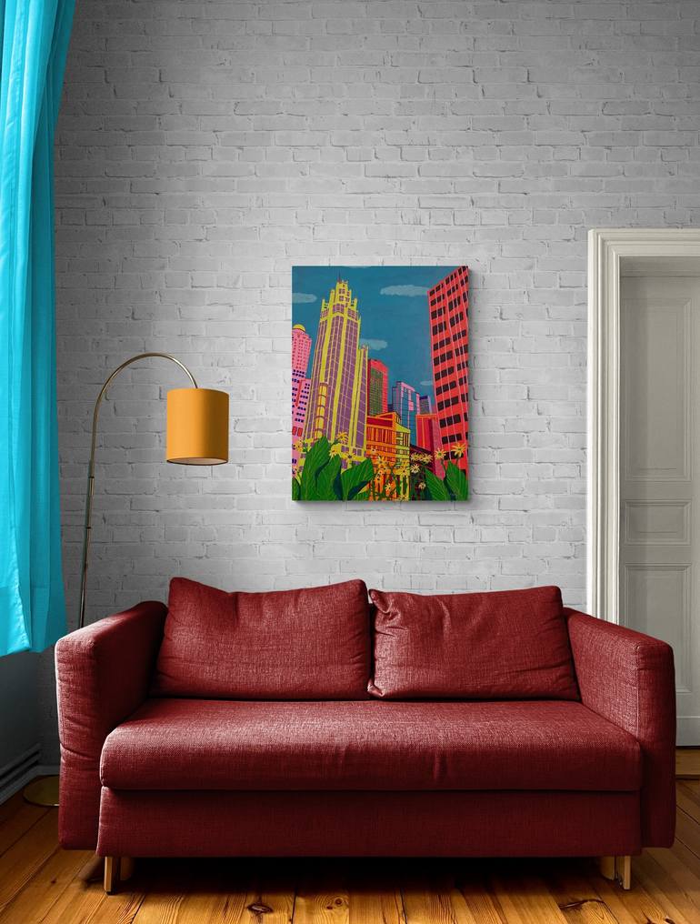 Original Cities Painting by Sue Graef