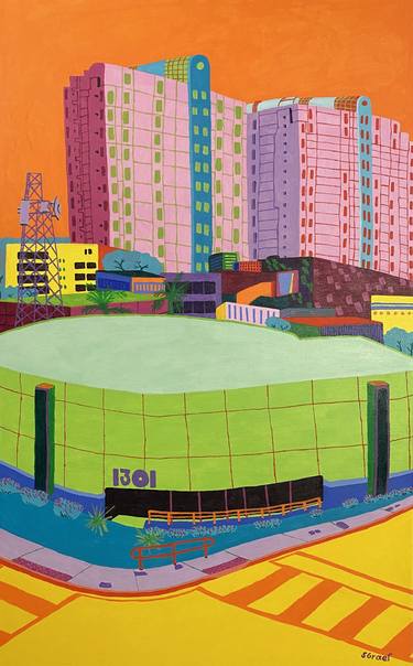 Print of Modern Architecture Paintings by Sue Graef