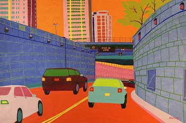 Original Expressionism Cities Paintings by Sue Graef