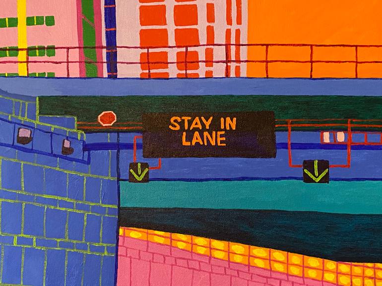 Original Contemporary Cities Painting by Sue Graef