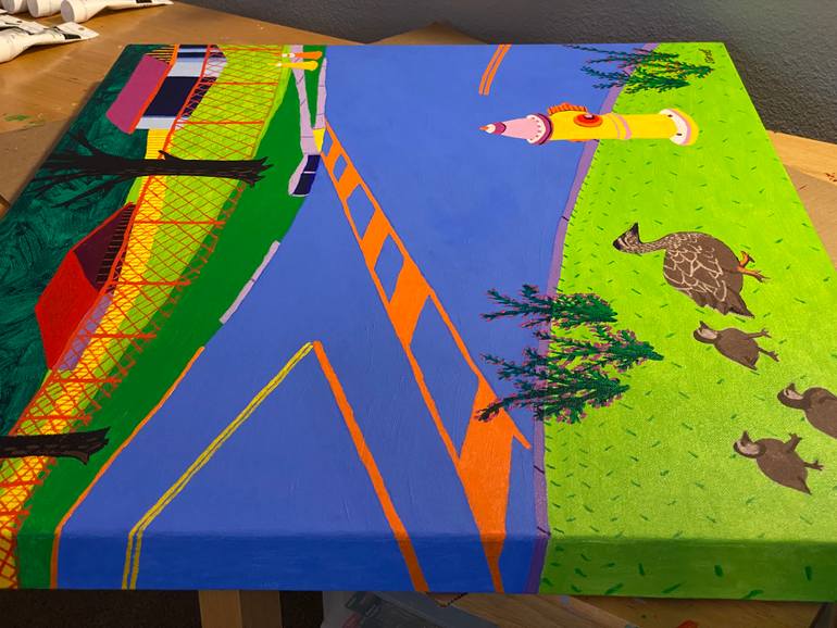 Original Expressionism Landscape Painting by Sue Graef