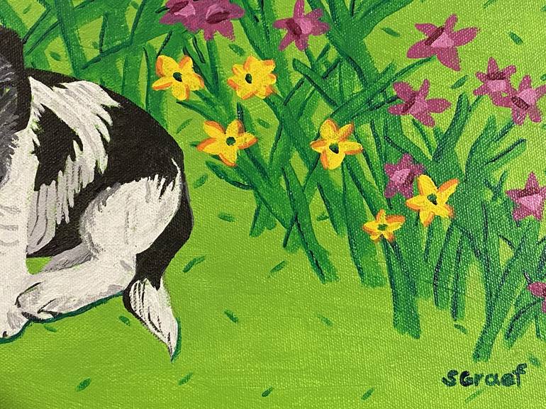 Original Dogs Painting by Sue Graef