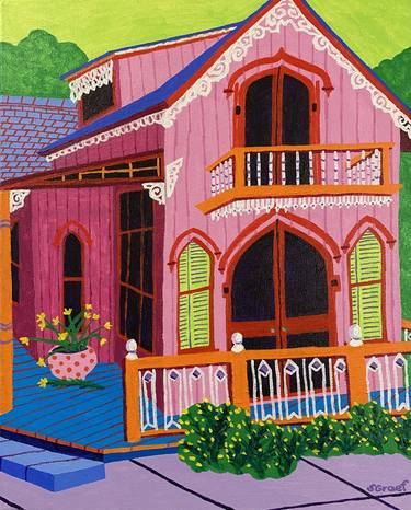 Original Expressionism Architecture Paintings by Sue Graef