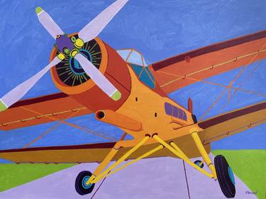 Print of Modern Airplane Paintings by Sue Graef