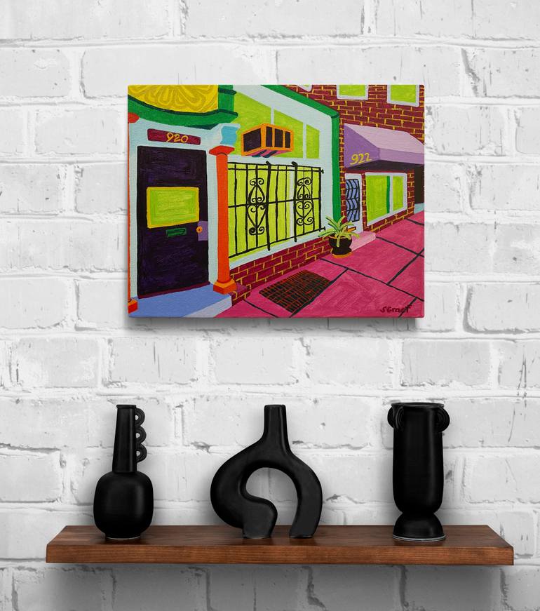 Original Contemporary Cities Painting by Sue Graef