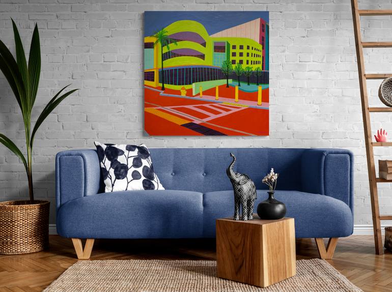 Original Expressionism Architecture Painting by Sue Graef