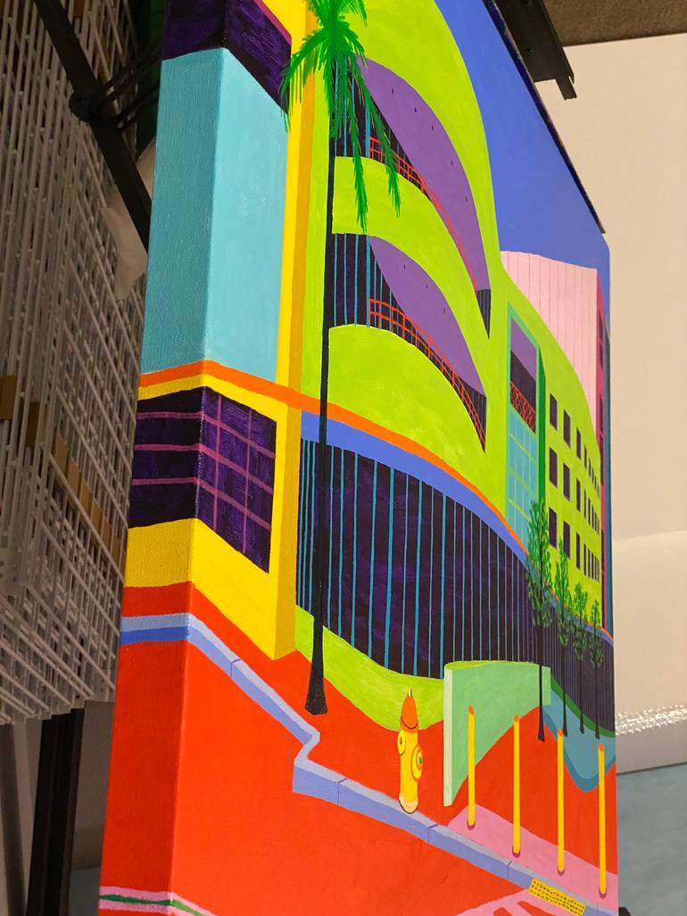 Original Expressionism Architecture Painting by Sue Graef