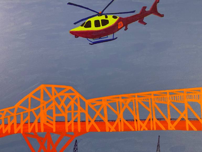 Original Expressionism Cities Painting by Sue Graef