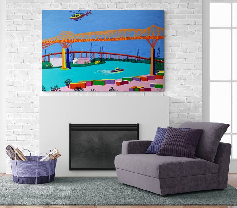 Original Expressionism Cities Painting by Sue Graef