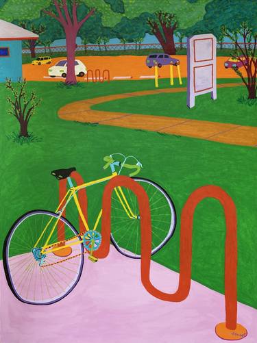 Print of Expressionism Bicycle Paintings by Sue Graef