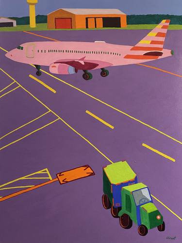 Original Contemporary Airplane Paintings by Sue Graef