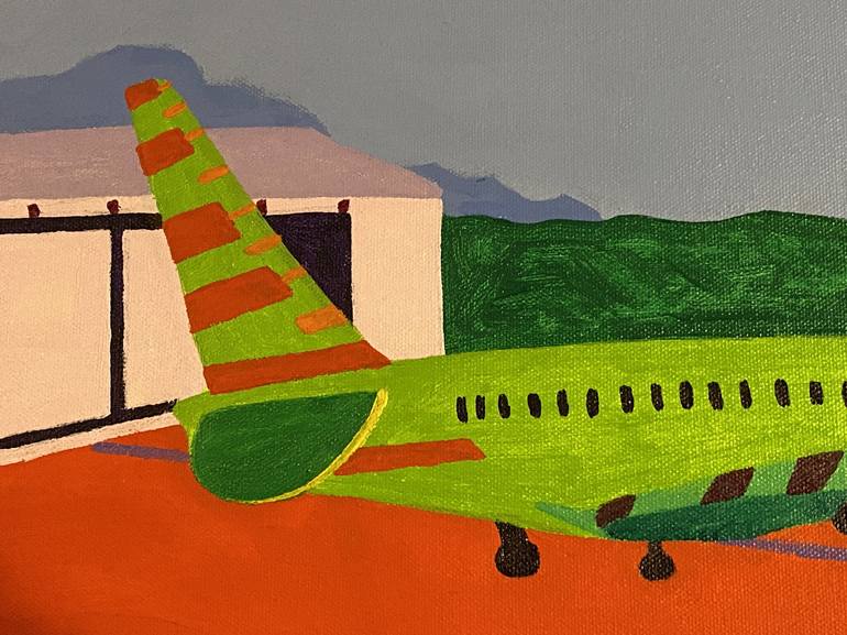 Original Contemporary Airplane Painting by Sue Graef