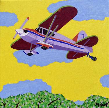 Original Modern Aeroplane Paintings by Sue Graef