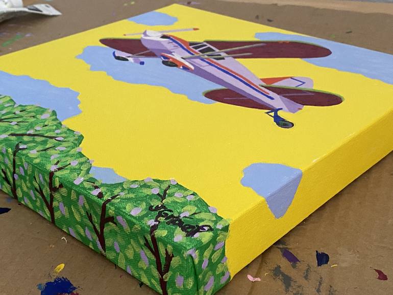 Original Contemporary Aeroplane Painting by Sue Graef