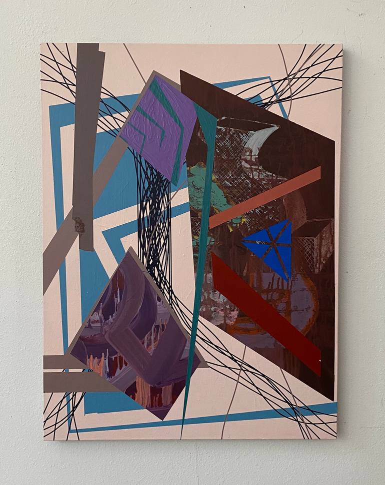 Original Abstract Geometric Painting by James Elam