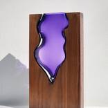 Handblown Amethyst Glass with Walnut Wood by scott slagerman