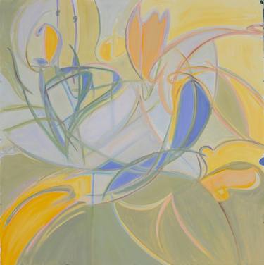 Print of Abstract Botanic Paintings by Laurie Balmuth