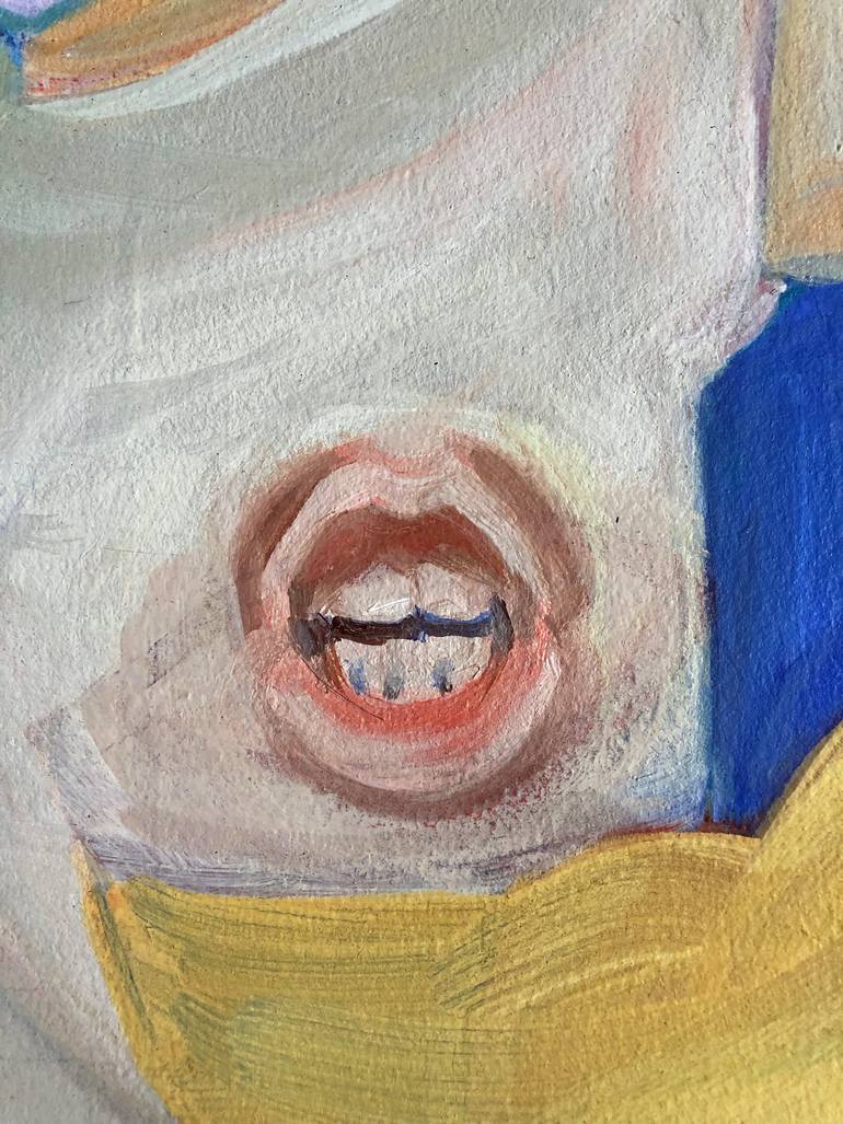 Original Dada Pop Culture/Celebrity Painting by Laurie Balmuth