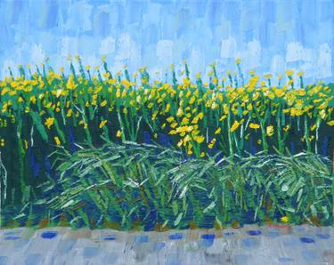 19. Rapeseed after Wheafield With Lark 2017 by Anthony D. Padgett (after Van Gogh Paris 1887) thumb