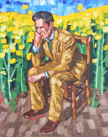21. Middle-Aged Man in Rapeseed after Old Man in Sorrow 2017 by Anthony D. Padgett (after Van Gogh Saint Remy 1890) thumb