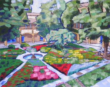 Original Expressionism Garden Paintings by Anthony Padgett
