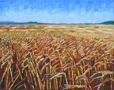 57. Wheat Fields 2017 by Anthony D. Padgett (after Van Gogh Auvers sur Oise 1890) thumb