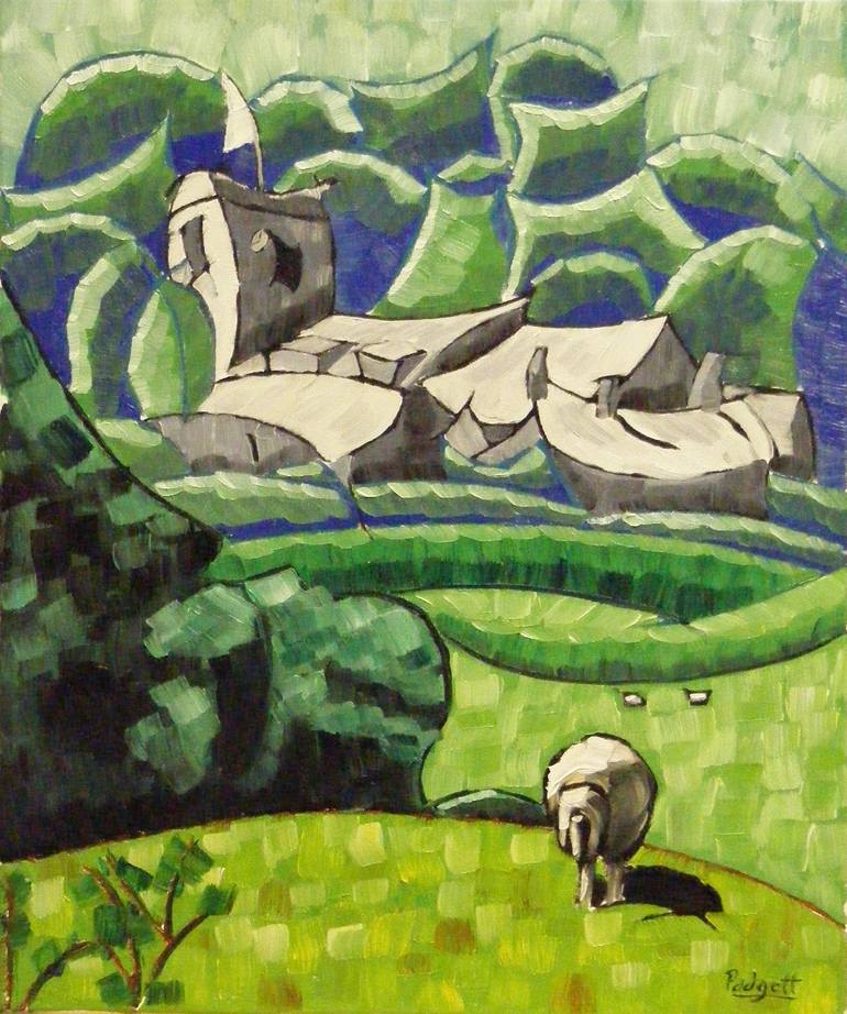 Print of Cubism Landscape Paintings by Anthony Padgett