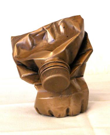 Bronze of Plastic Water Bottle - after Picasso's 1947 Vase-Face - Water Bottle - thumb