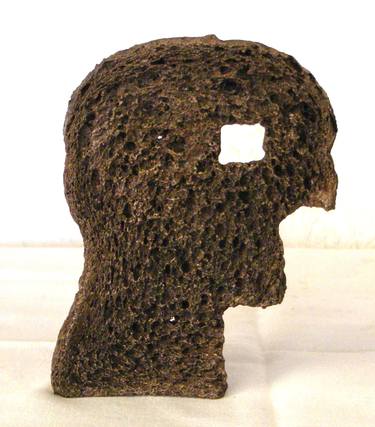 Bronze Toast Head - after Picasso's 1961 Head of a Bearded Man - thumb