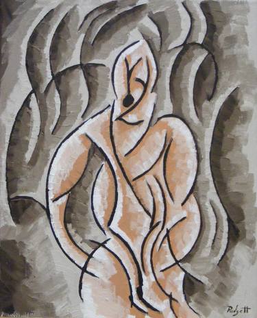 Print of Cubism Nude Paintings by Anthony Padgett
