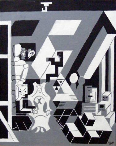 Print of Cubism Interiors Paintings by Anthony Padgett