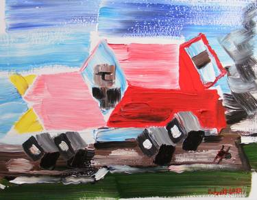 Print of Abstract Expressionism Car Paintings by Anthony Padgett