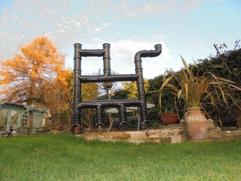 Original Abstract Cats Sculpture by Anthony Padgett