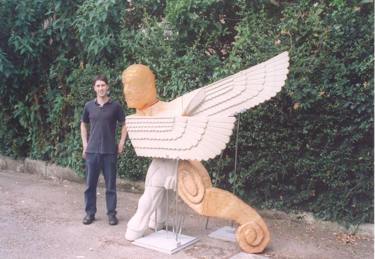 Computer Manufactured Sculpture 1999 Zoroastrian Icarus / Millennium Angel - Print
