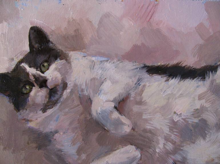 Original Impressionism Animal Painting by Nina Ezerskaya