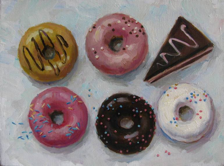 Donuts Painting by Nina Ezerskaya | Saatchi Art