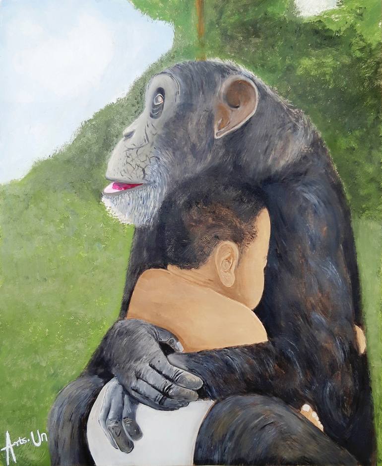 Animal Love Painting by brian ibik | Saatchi Art