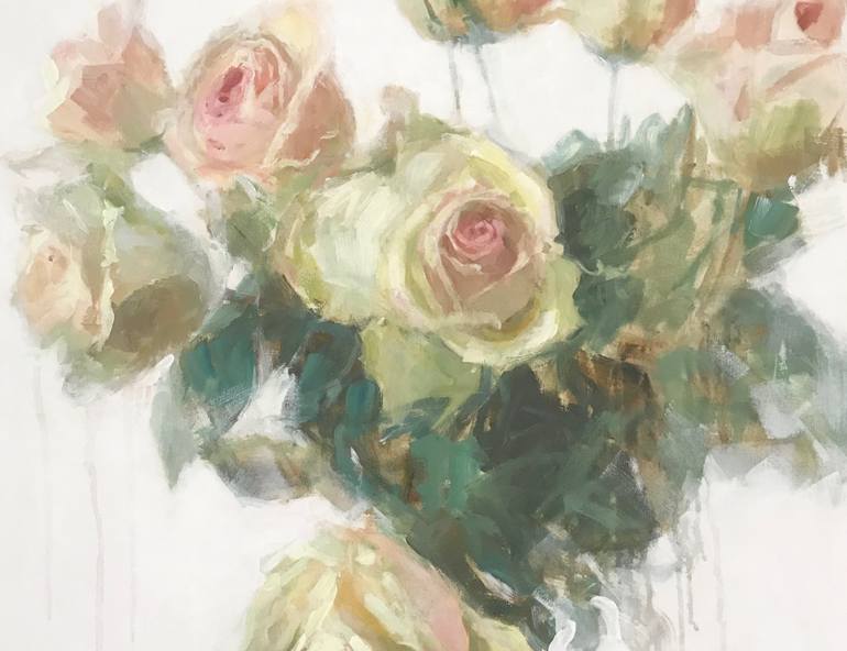 Original Impressionism Floral Painting by Heidi Hjort
