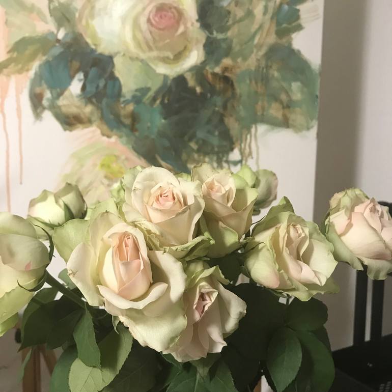 Original Impressionism Floral Painting by Heidi Hjort