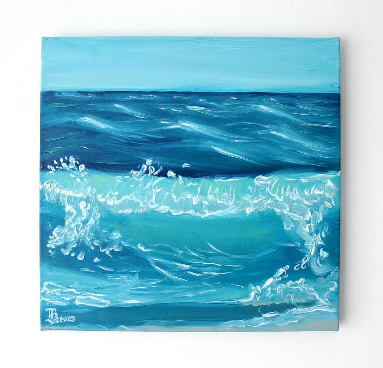 Original Expressionism Beach Painting by Tetiana Bogdanova