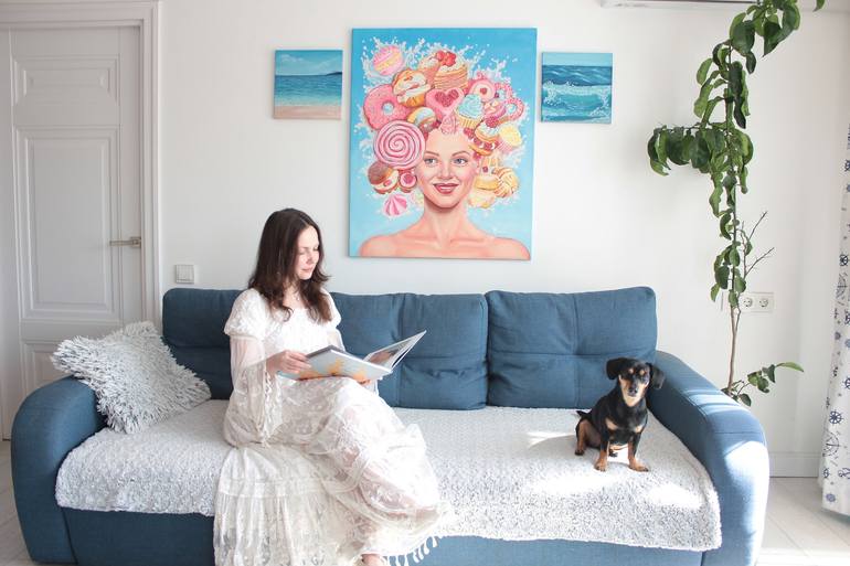 Original Surrealism Women Painting by Tetiana Bogdanova