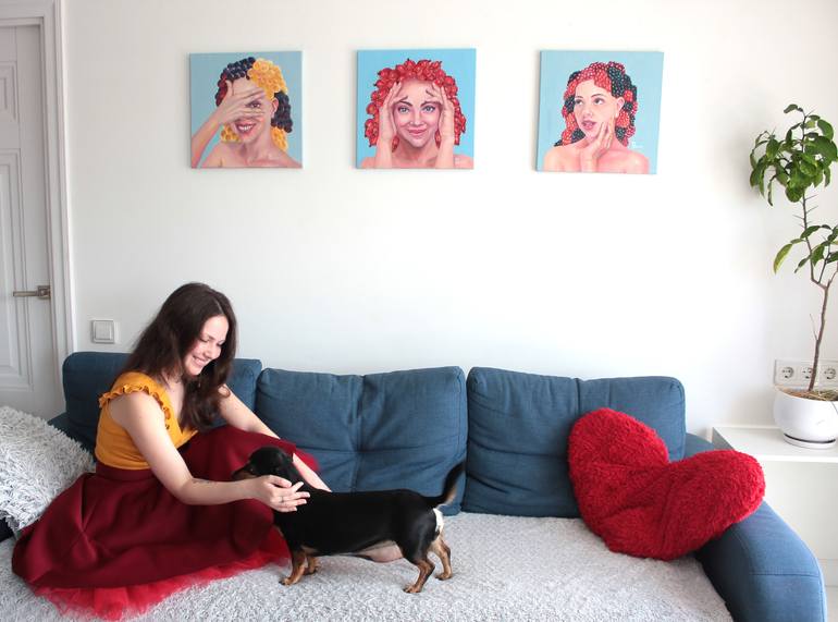 Original Surrealism People Painting by Tetiana Bogdanova