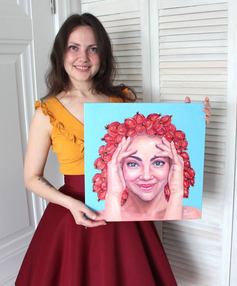 Original Surrealism People Painting by Tetiana Bogdanova