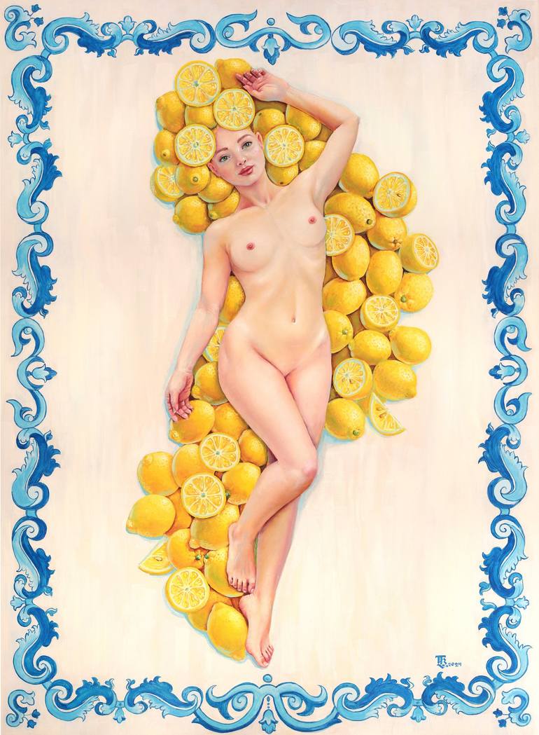 Print of Realism Erotic Paintings by Tetiana Bogdanova
