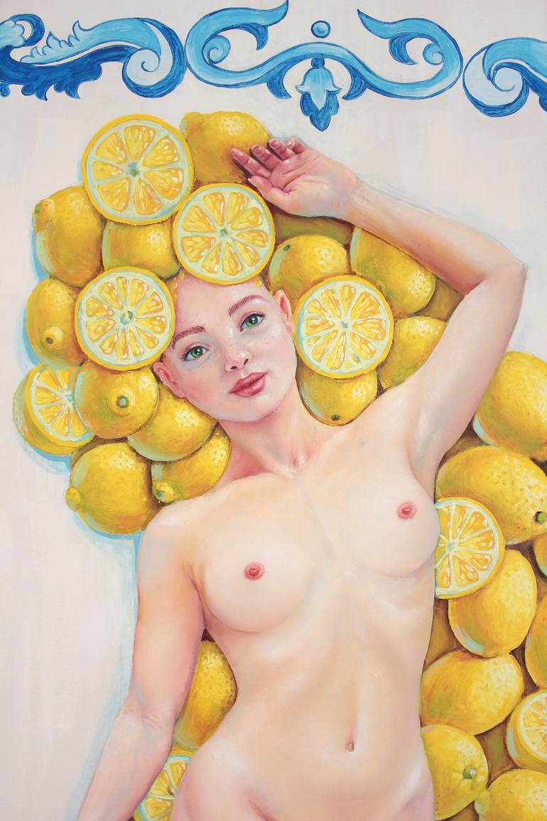 Original Realism Erotic Painting by Tetiana Bogdanova