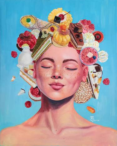 Original Surrealism Women Painting by Tetiana Bogdanova