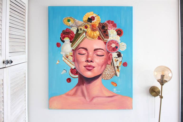 Original Surrealism Women Painting by Tetiana Bogdanova